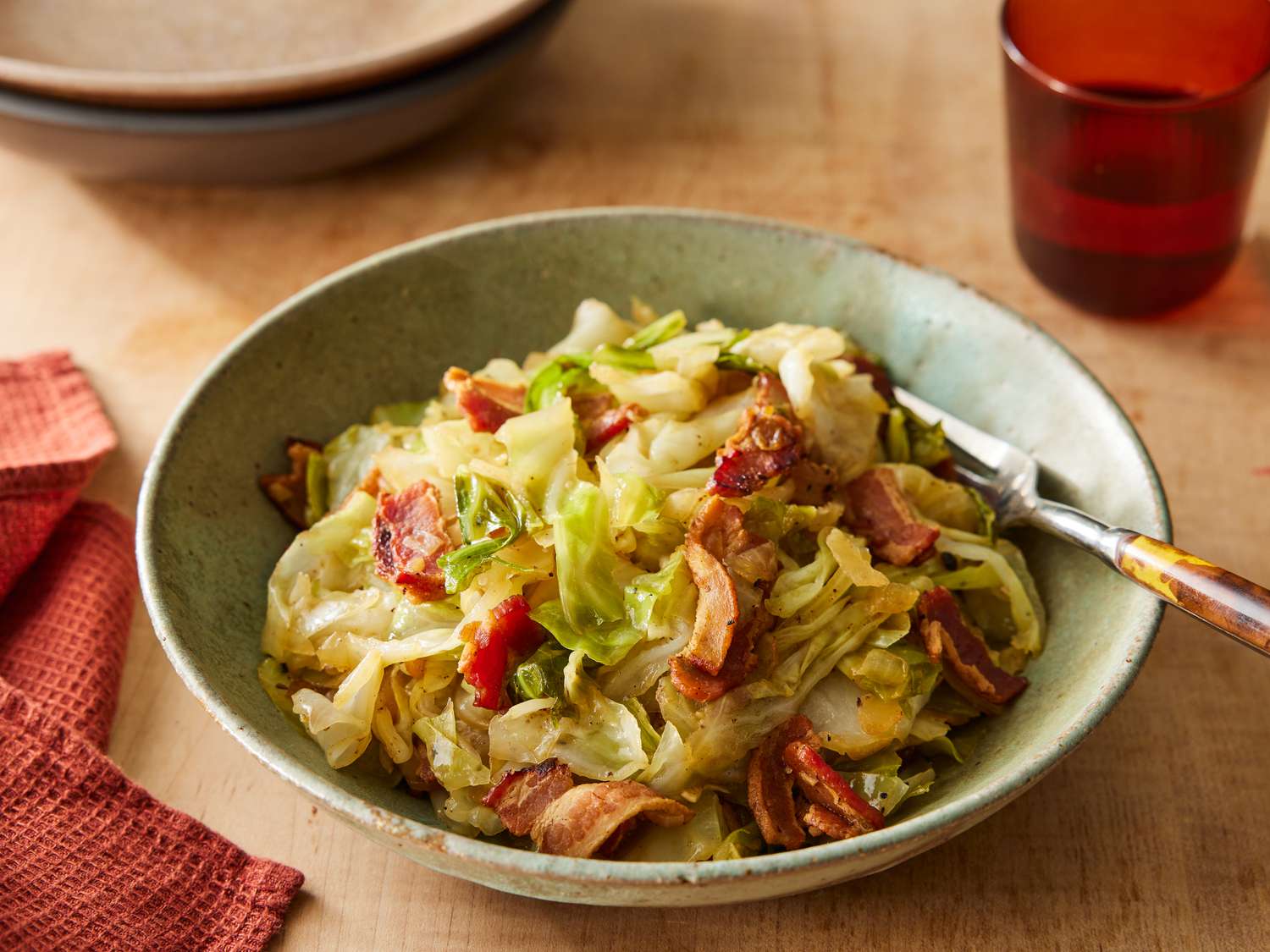 Fried Cabbage with Bacon, Onion, and Garlic Recipe