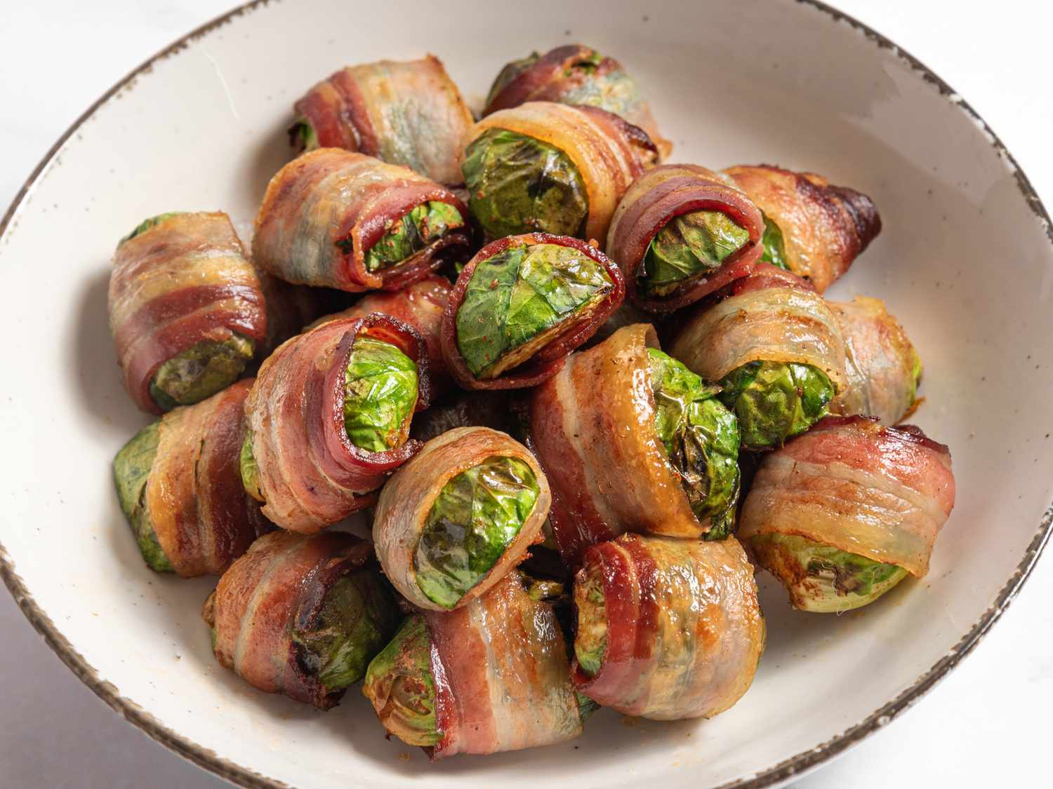 Air Fryer Bacon Wrapped Brussels Sprouts Recipe