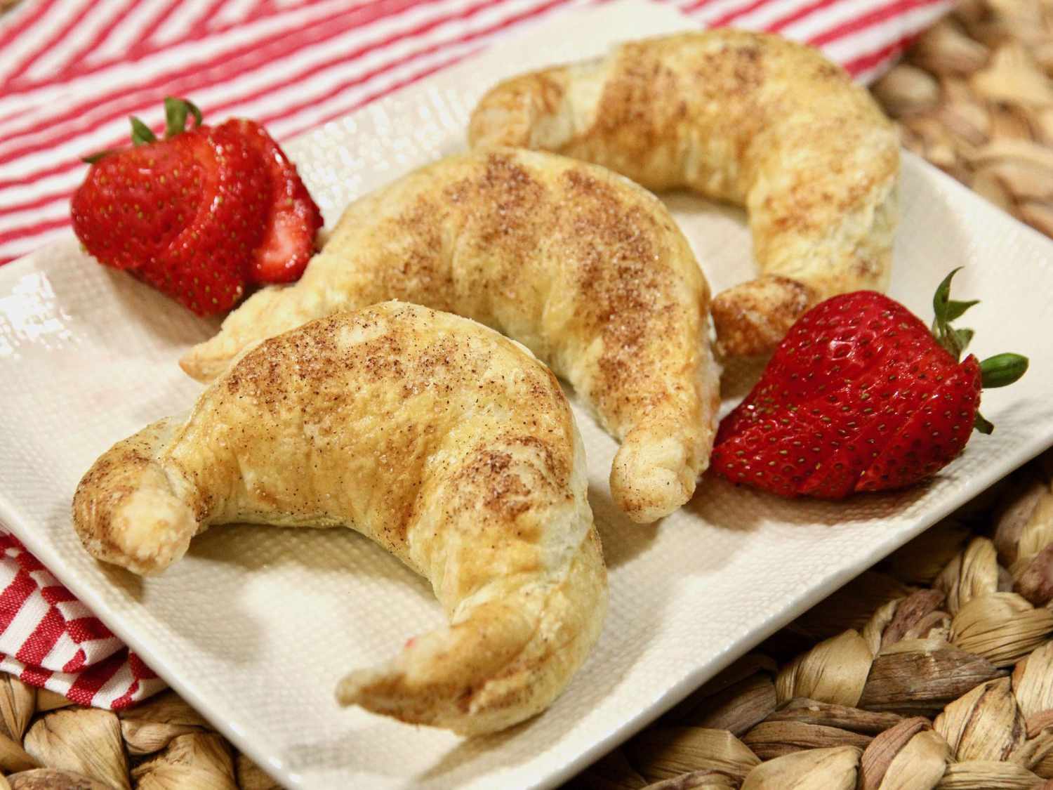 Air Fryer Mini Croissants with Nutella and Jam