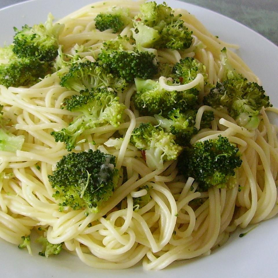 Broccoli Garlic Angel Hair Pasta Recipe