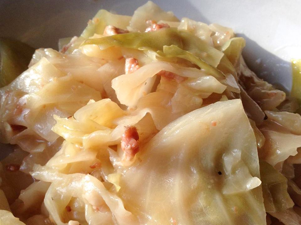 Boiled Cabbage with Bacon Recipe