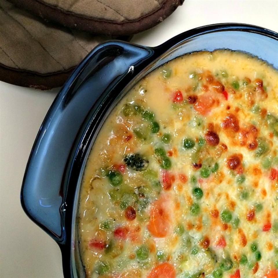 Deep Dish Pea and Vegetable Casserole Recipe