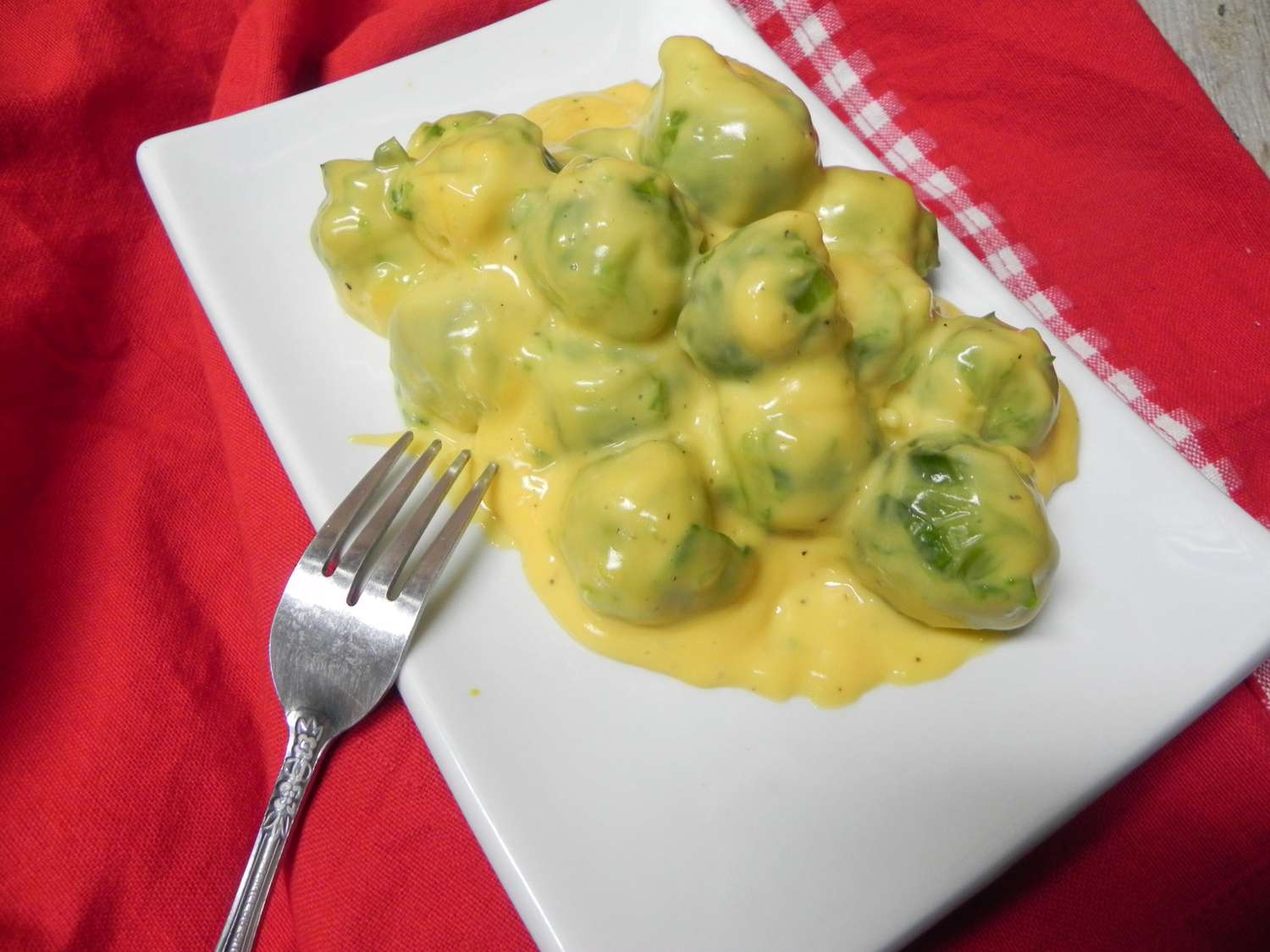 Delicious Creamy Cheesy Brussels Sprouts Recipe