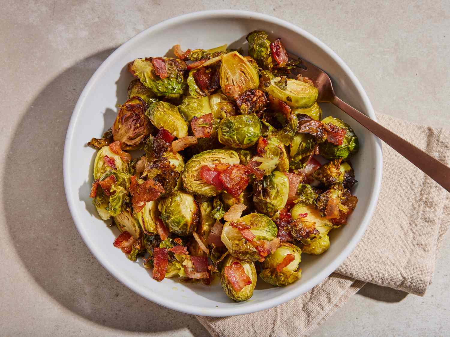 Maple Roasted Brussels Sprouts with Bacon Recipe