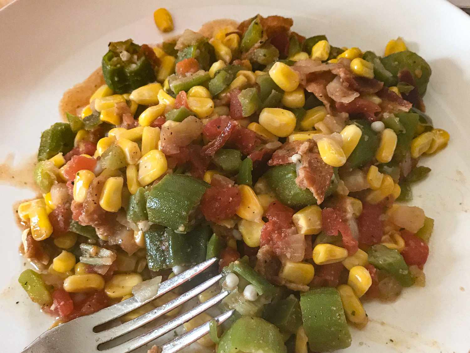 Okra, Corn and Tomatoes Recipe