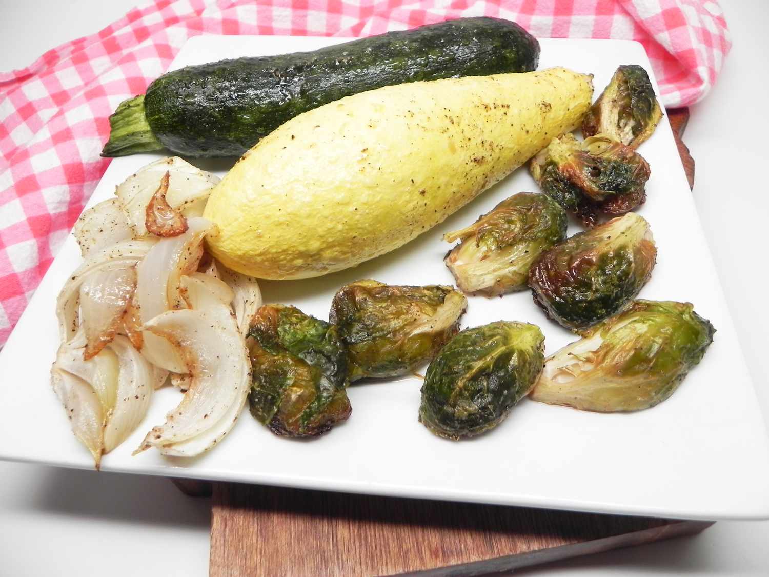 Roasted Summer Squash, Zucchini, and Brussels Sprouts Recipe