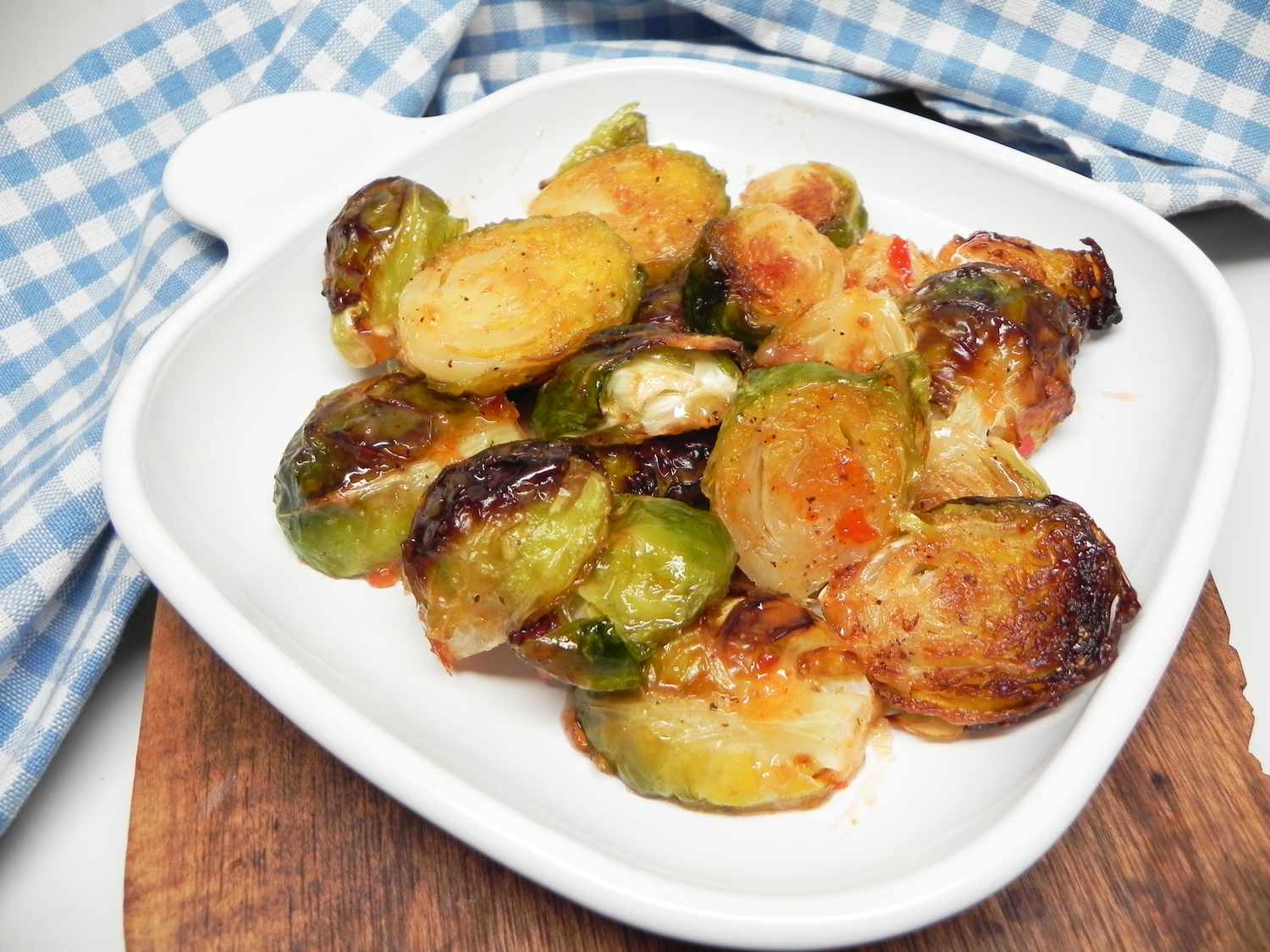 Sweet Chili Roasted Brussels Sprouts Recipe