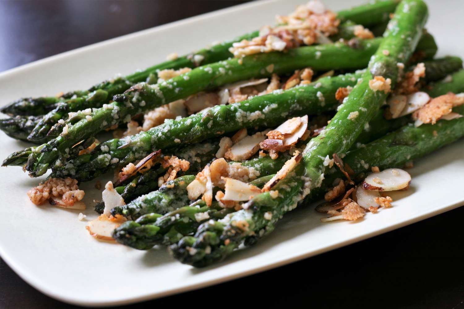 Asparagus with Sliced Almonds and Parmesan Cheese Recipe