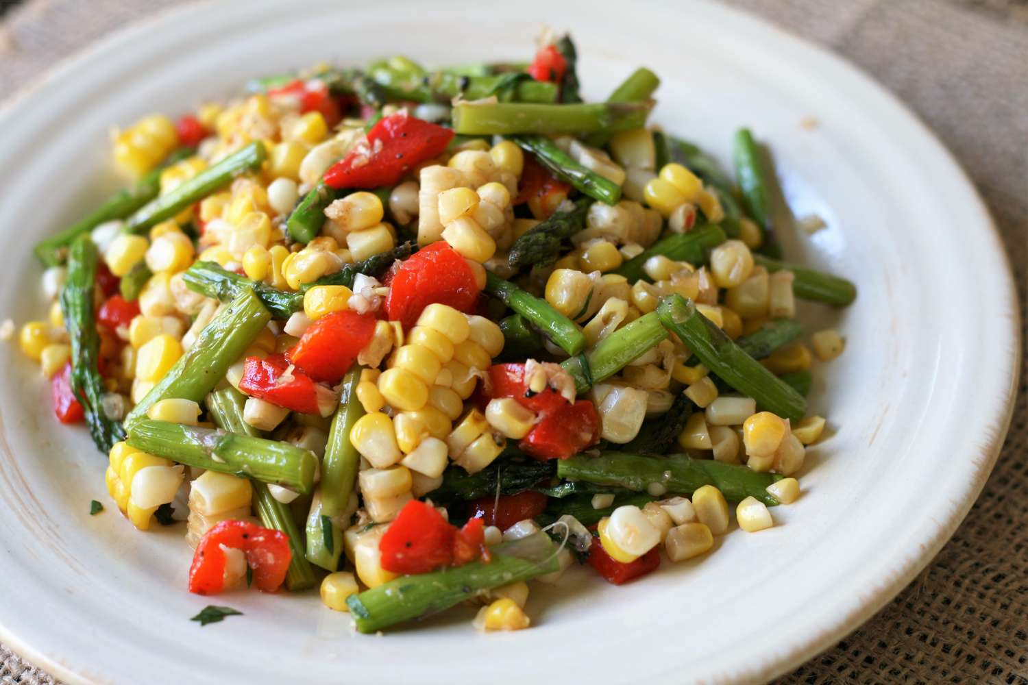 Summer Corn Salad with Asparagus Recipe