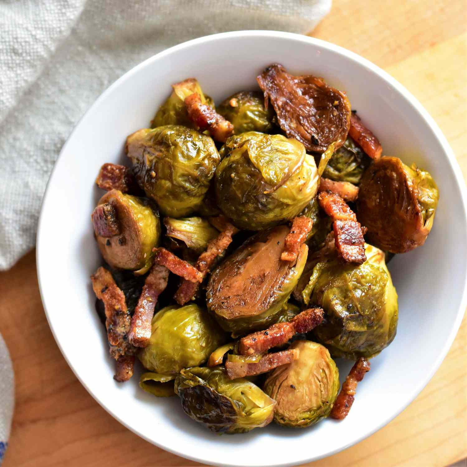 Balsamic Roasted Brussels Sprouts with Bacon Recipe