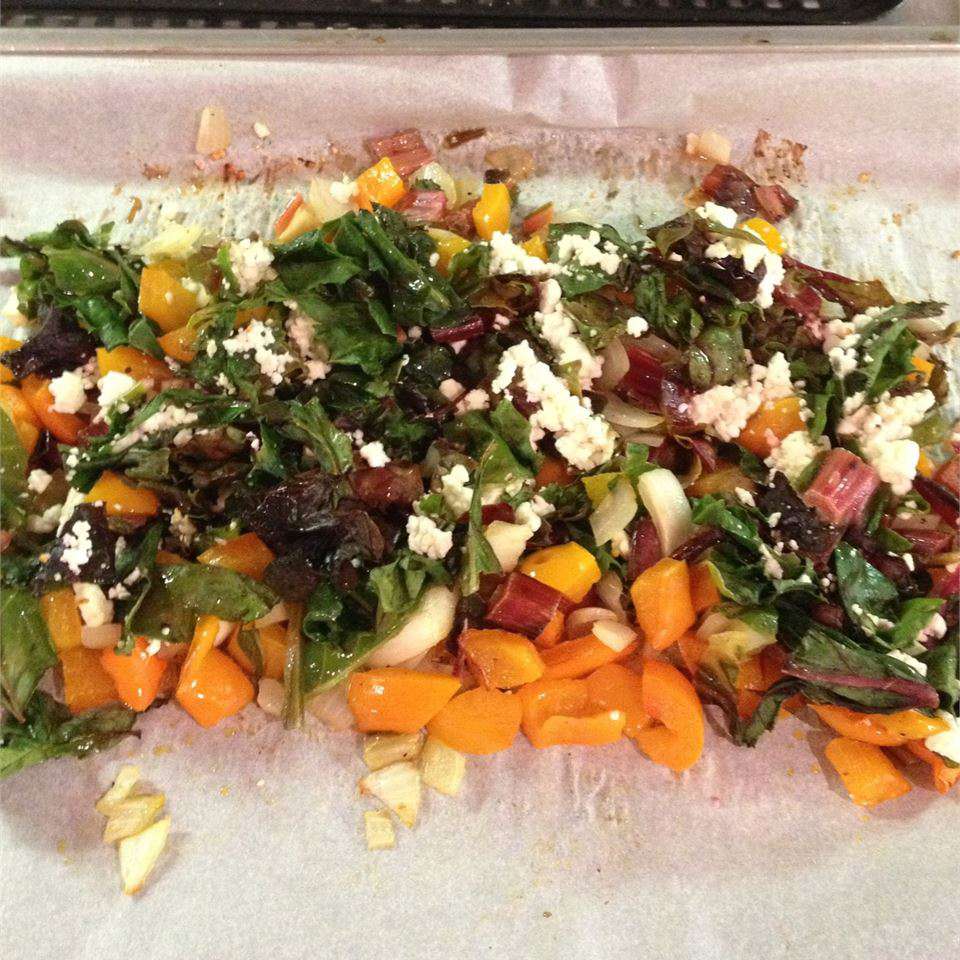 Roasted Swiss Chard with Feta Recipe