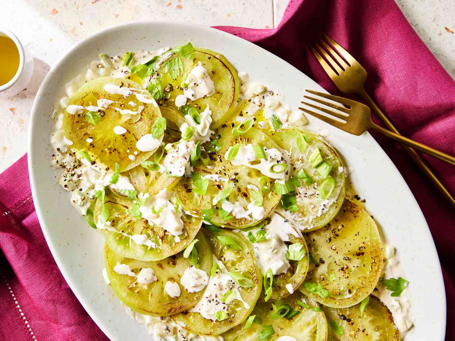 Skillet Green Tomatoes with Crunchy Remoulade Recipe