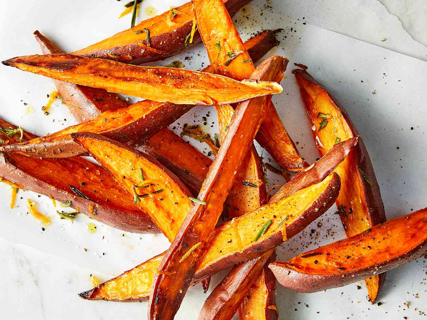 Sweet Potato Wedges with Rosemary-Orange Brown Butter Recipe