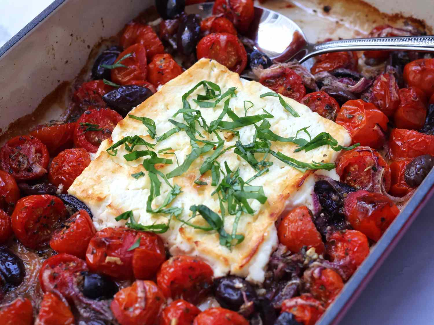 Baked Feta Cheese and Tomatoes Recipe