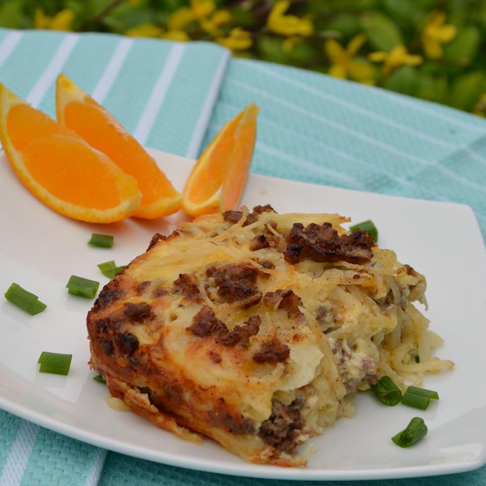 Sausage Hash Brown Breakfast Casserole Recipe