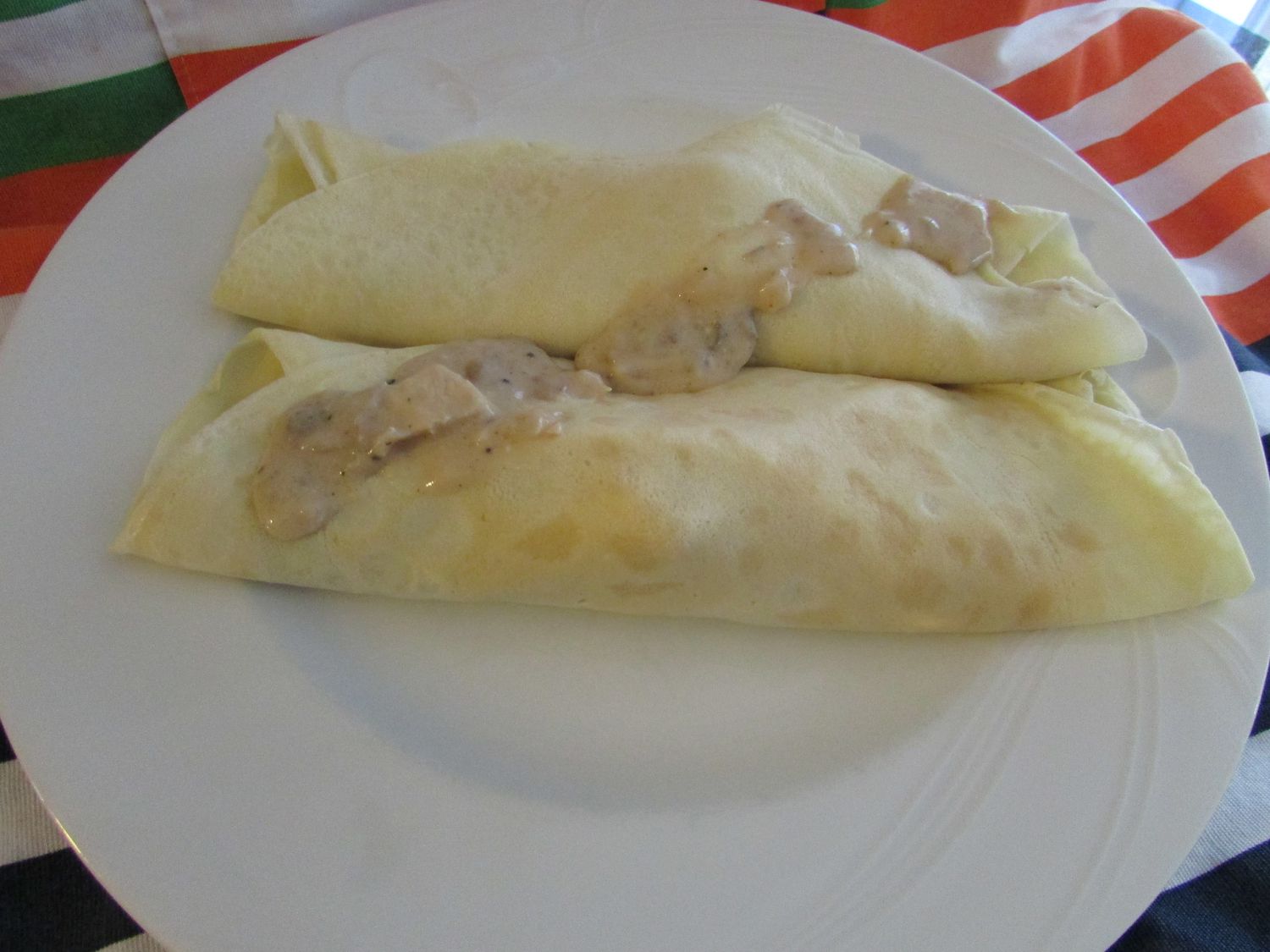 Chicken and Mushroom Crêpes Recipe