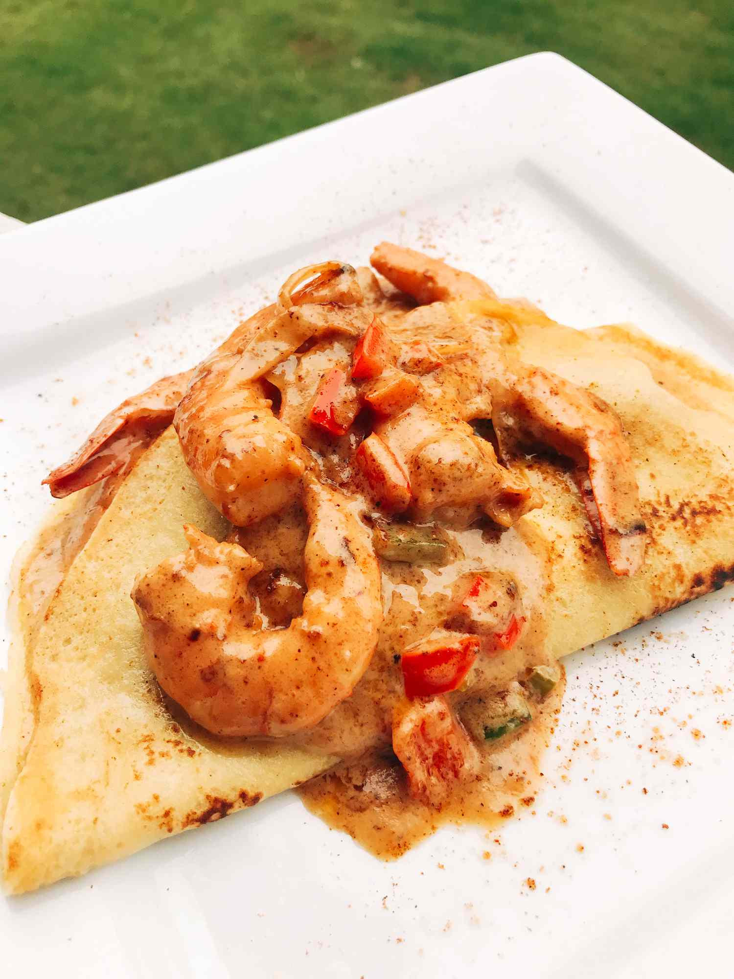 Cajun Shrimp Crepes Recipe