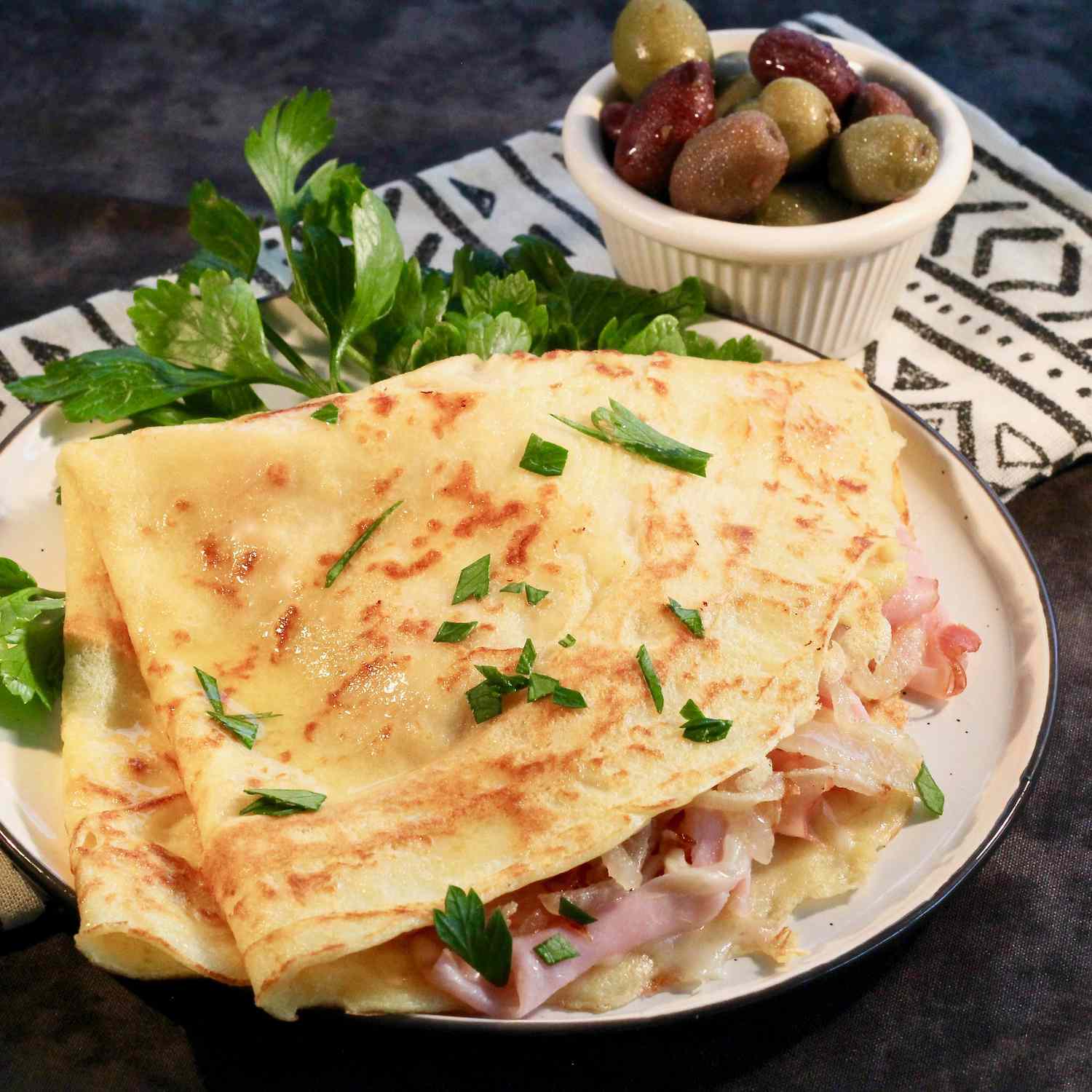 Ham and Cheese Crêpes Recipe