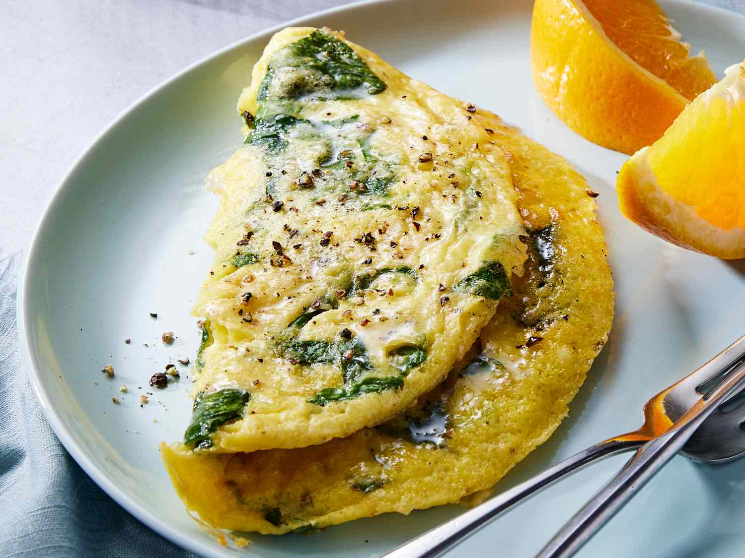 Baby Spinach Omelet Recipe