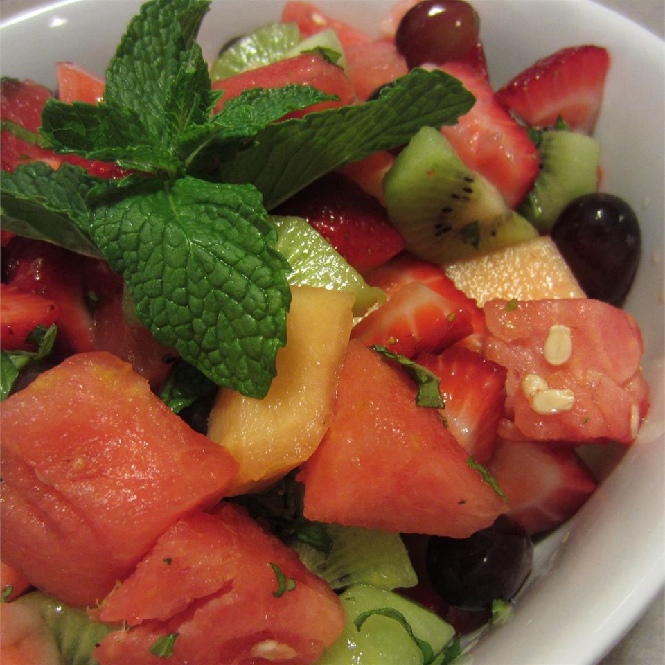 Summer Fruit Salad with Mint Dressing Recipe