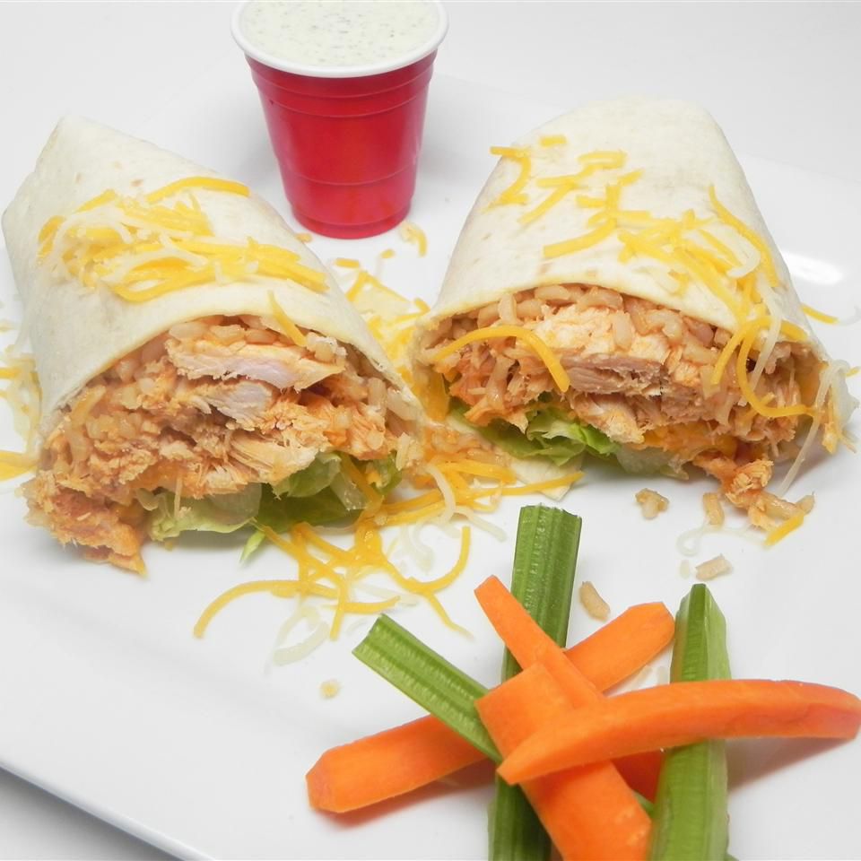 Buffalo Chicken and Rice Wraps Recipe