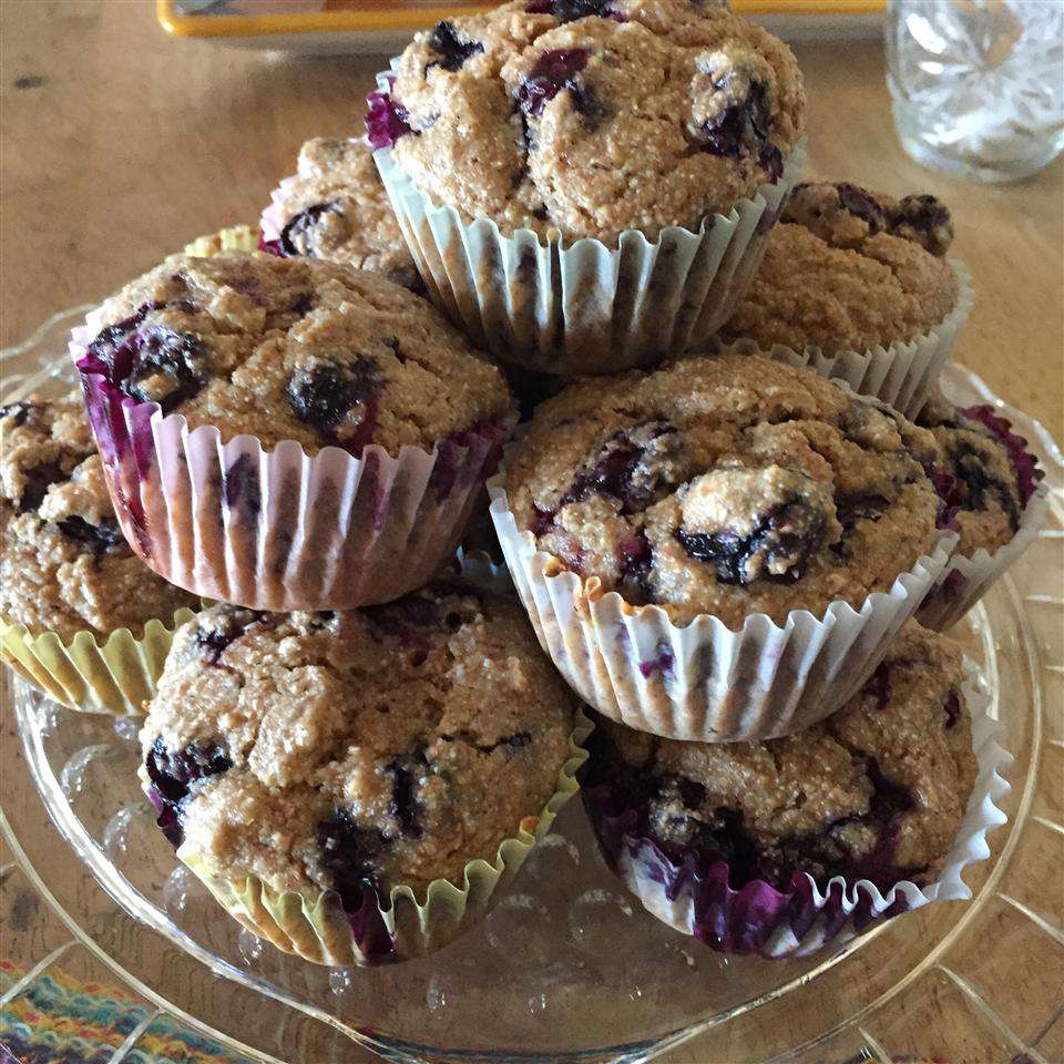 Jumbo Whole Wheat Blueberry Muffins Recipe