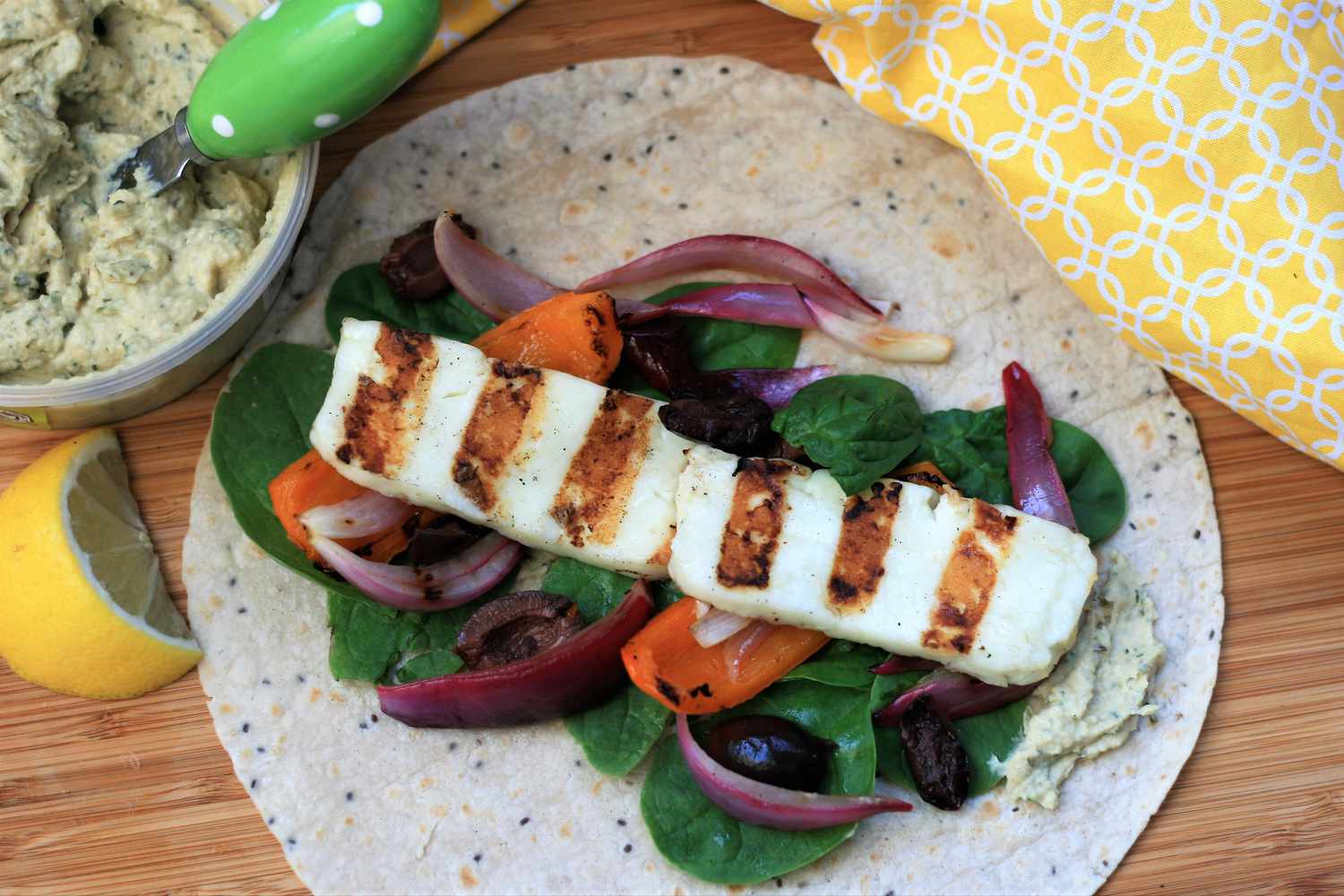 Grilled Halloumi Wraps Recipe