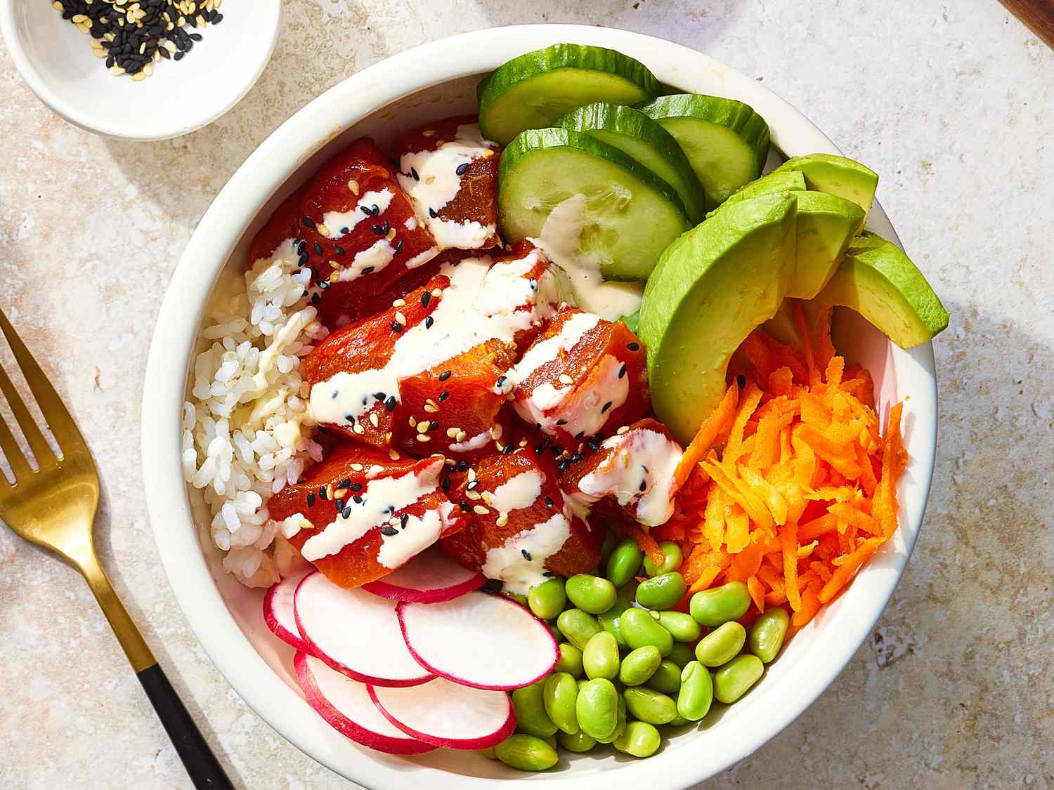 Watermelon “Tuna” Poke Bowl Recipe