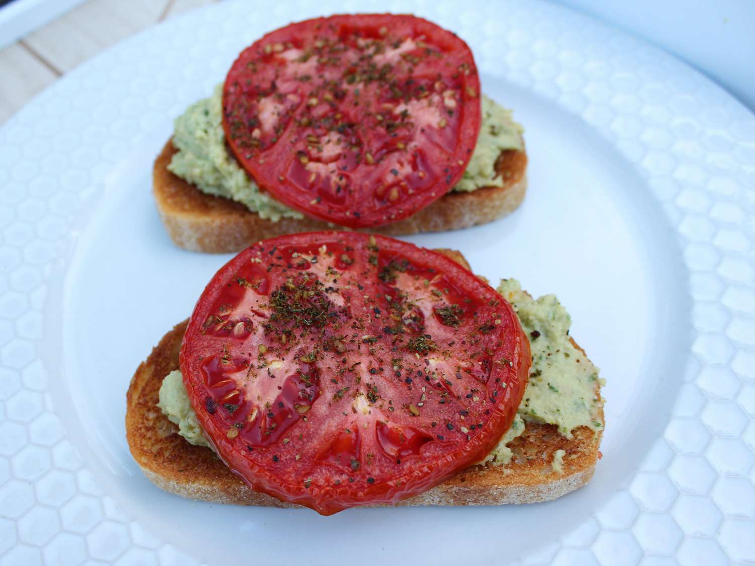 Roasted Tomato Hummus Toast Recipe