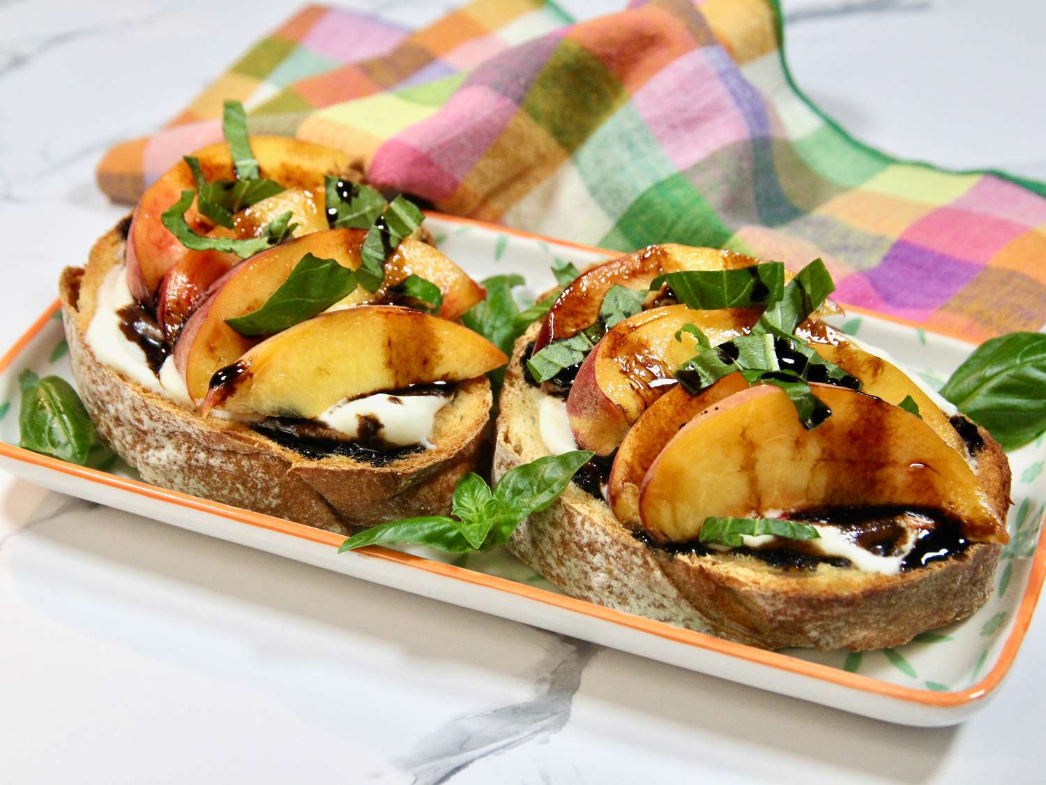 Peach Toast with Whipped Ricotta Recipe