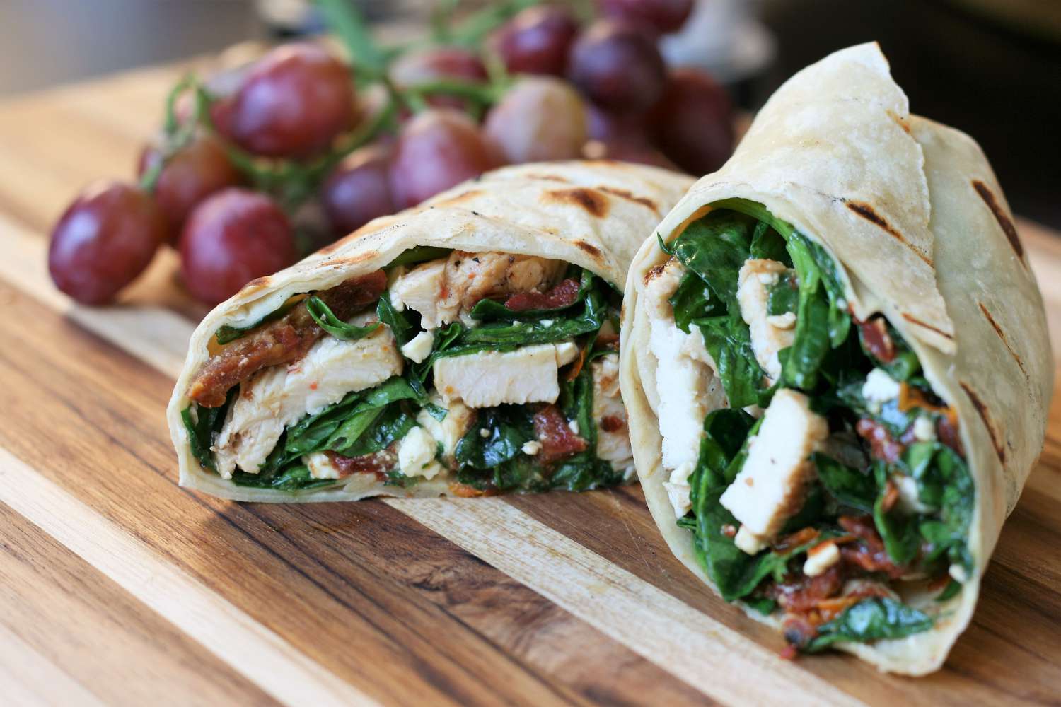 Chicken, Feta Cheese, and Sun-Dried Tomato Wraps Recipe