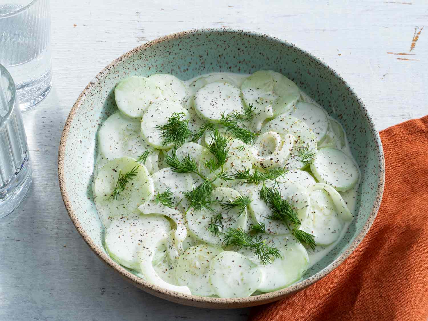 Dad's Creamy Cucumber Salad Recipe