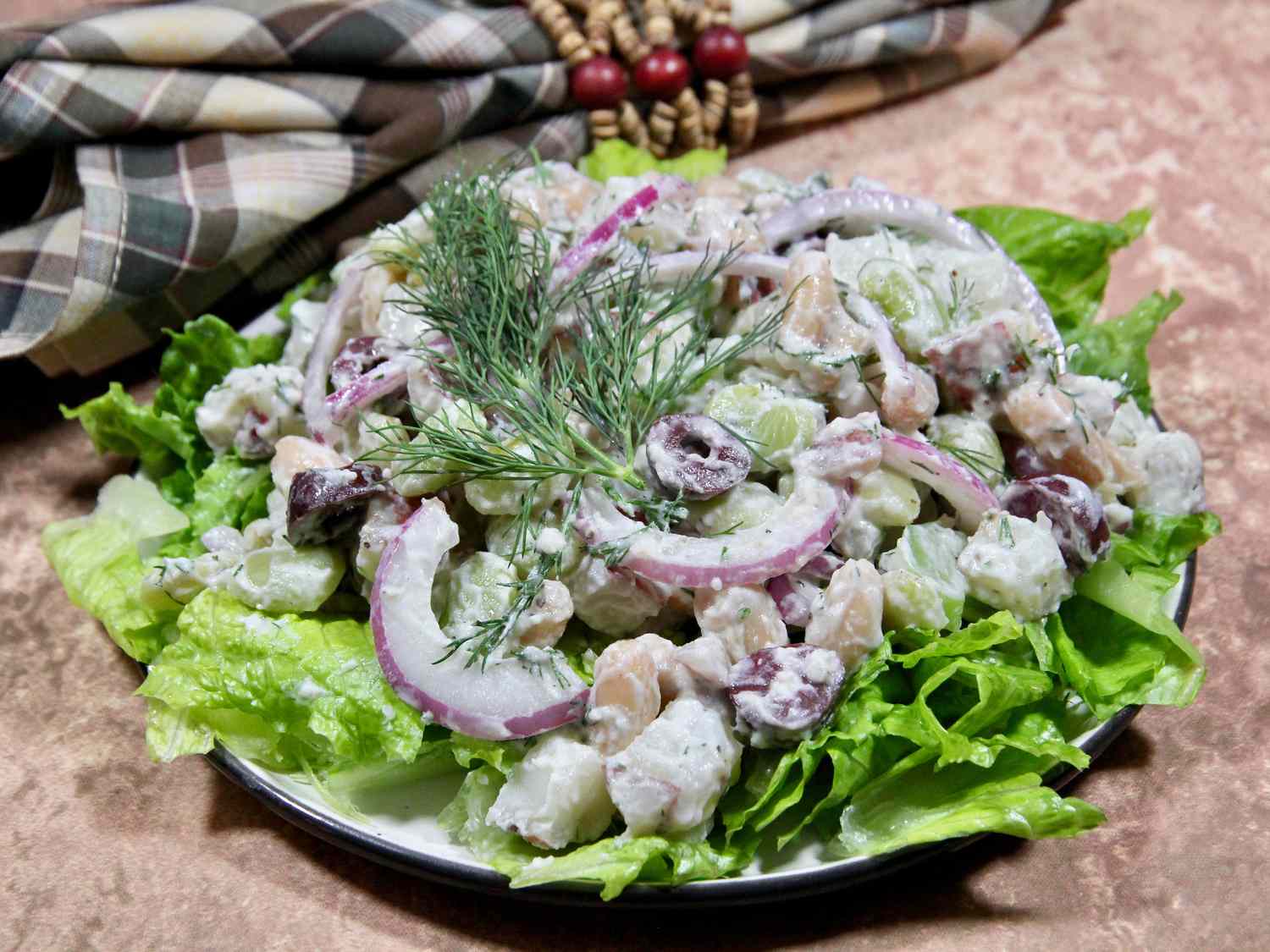 Potato Salad with Beans and Yogurt Dressing Recipe