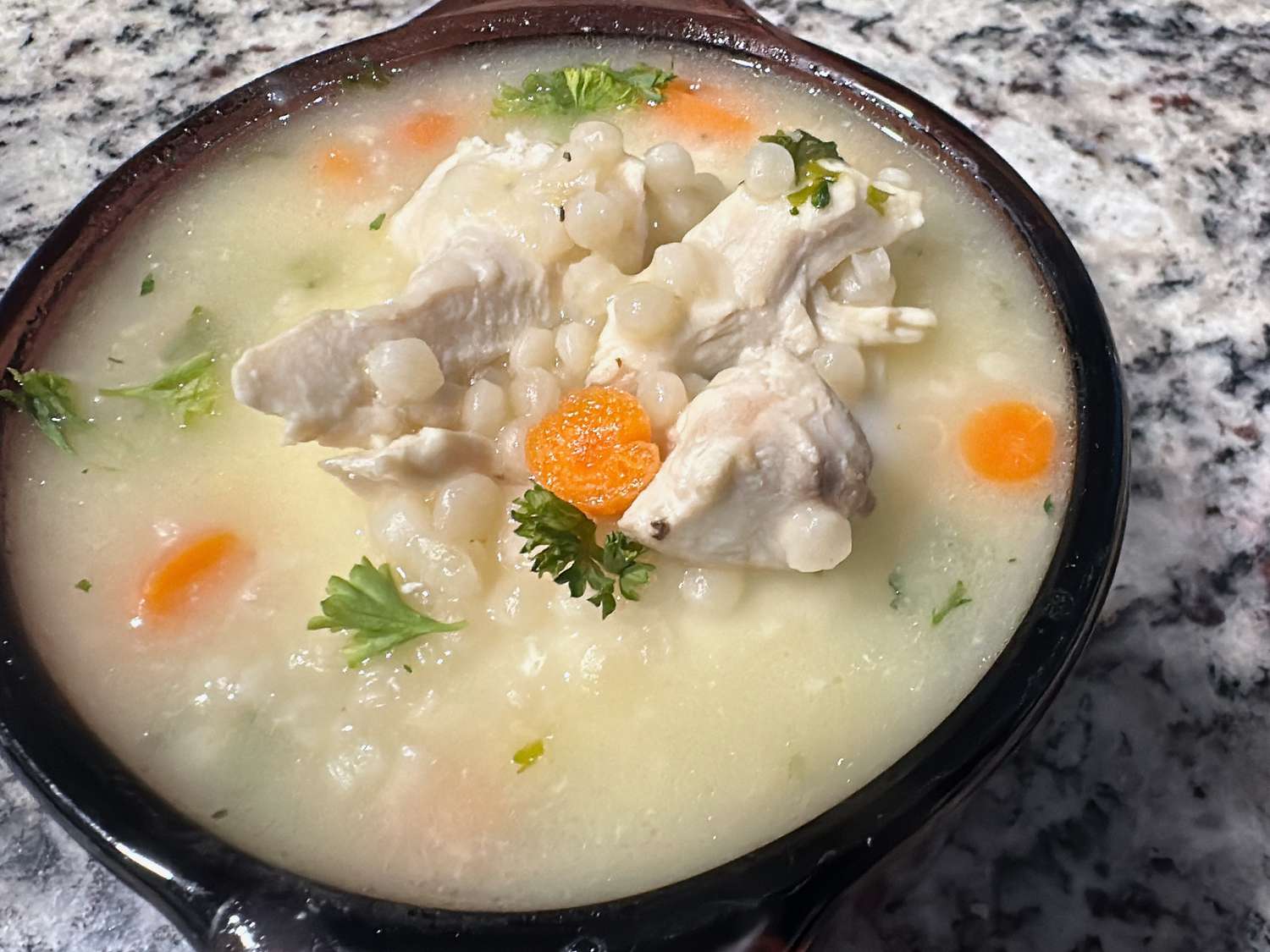 Chicken Soup with Pearl Couscous Recipe