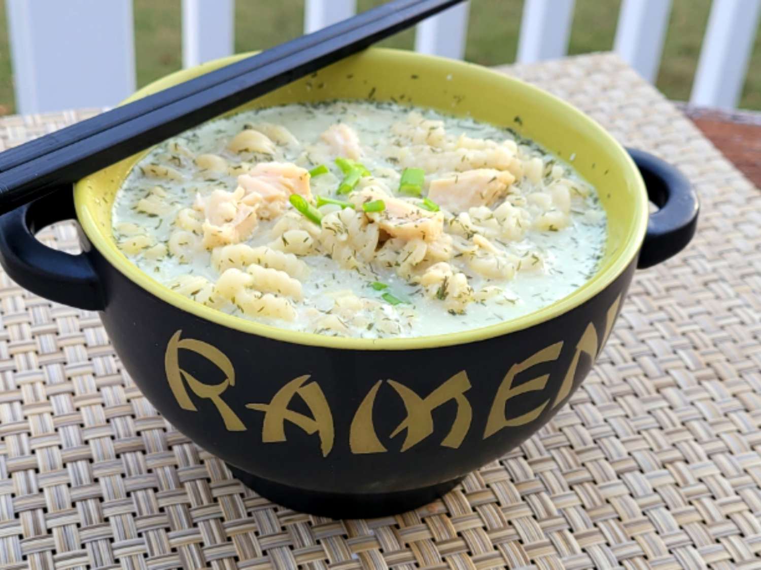 Creamy Chicken Ramen Soup with Dill