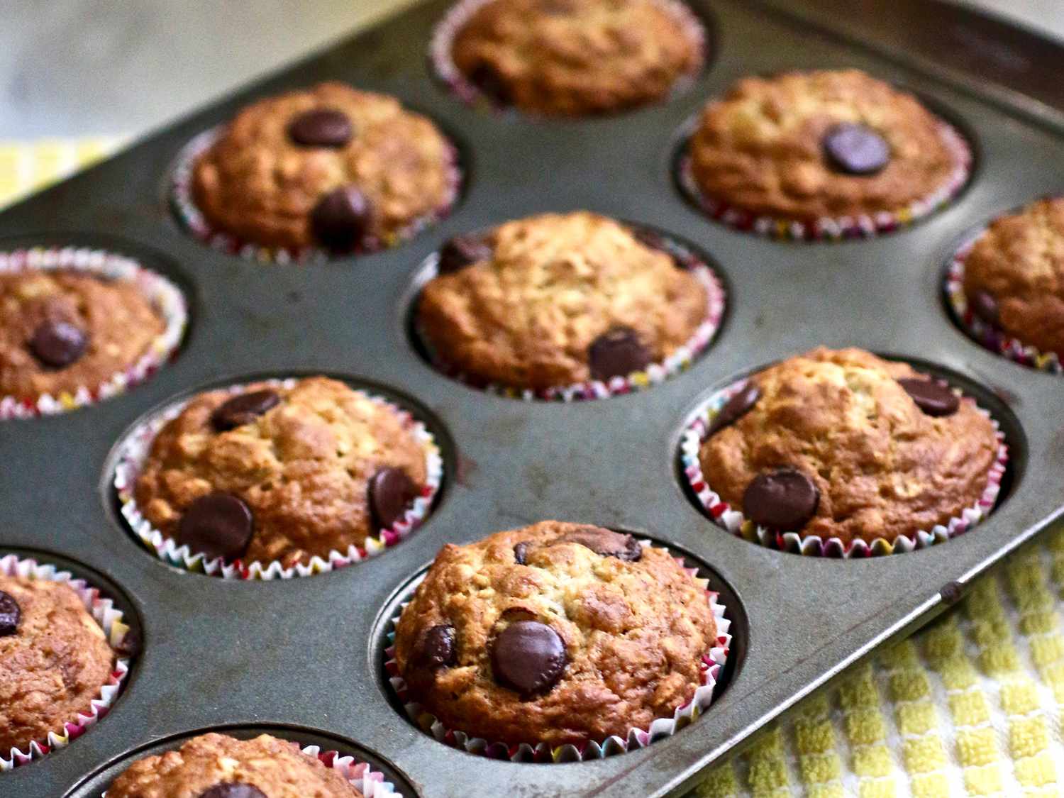 Healthy Banana Chocolate Chip Oat Muffins Recipe