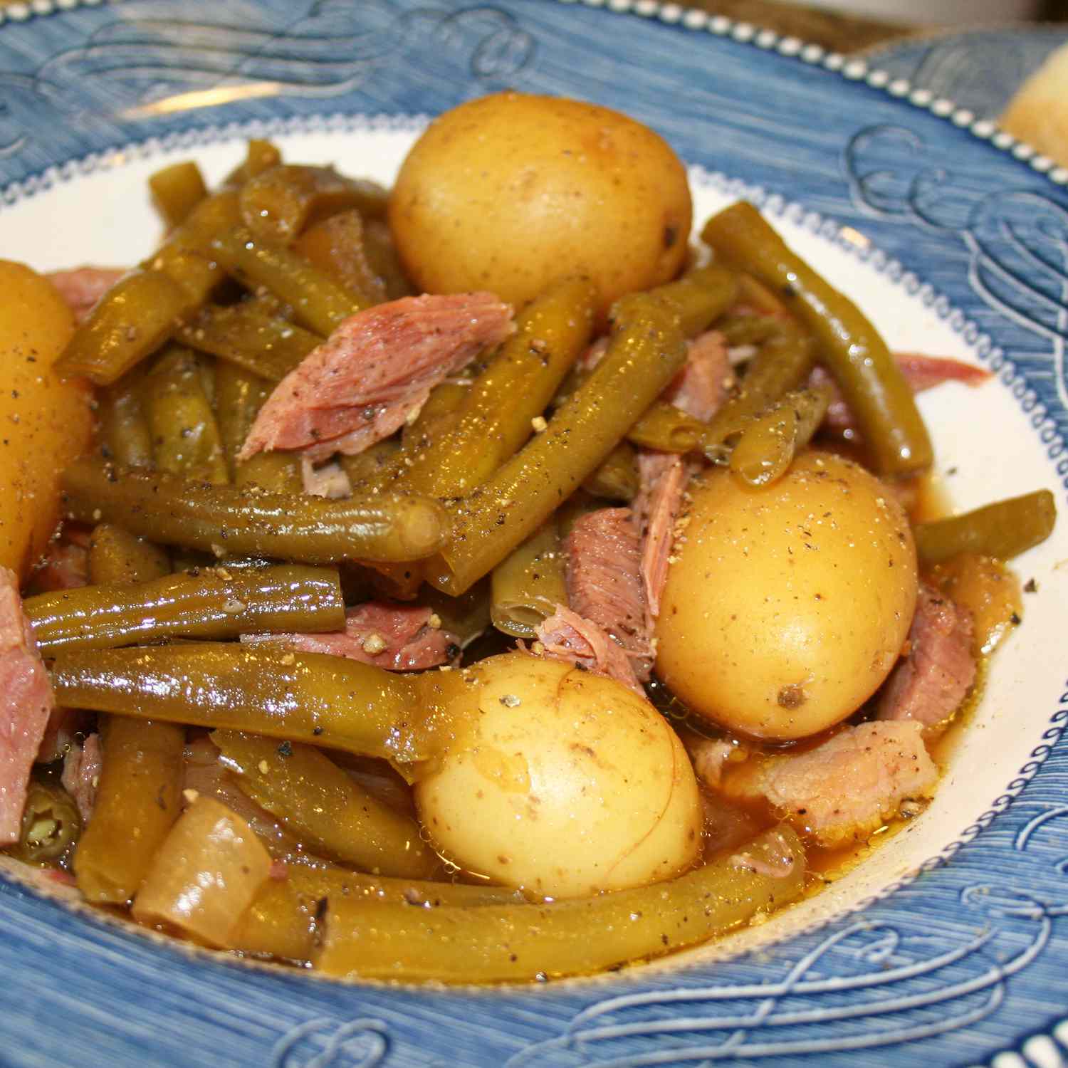 Slow Cooker Green Beans, Ham and Potatoes Recipe