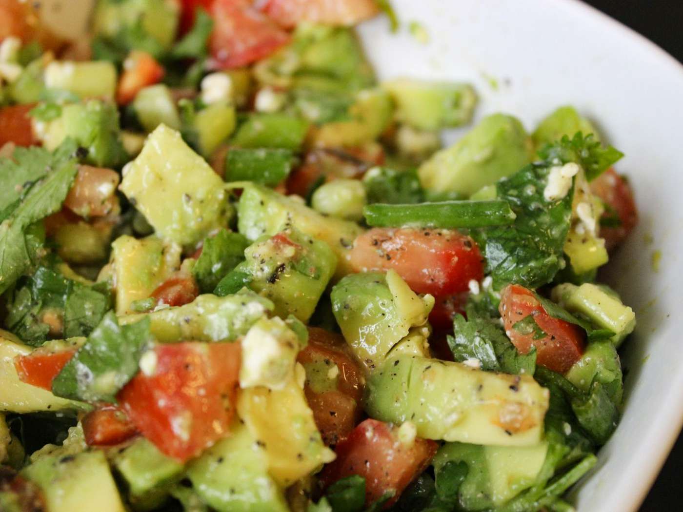 Cilantro, Avocado, Tomato, and Feta Salad Recipe