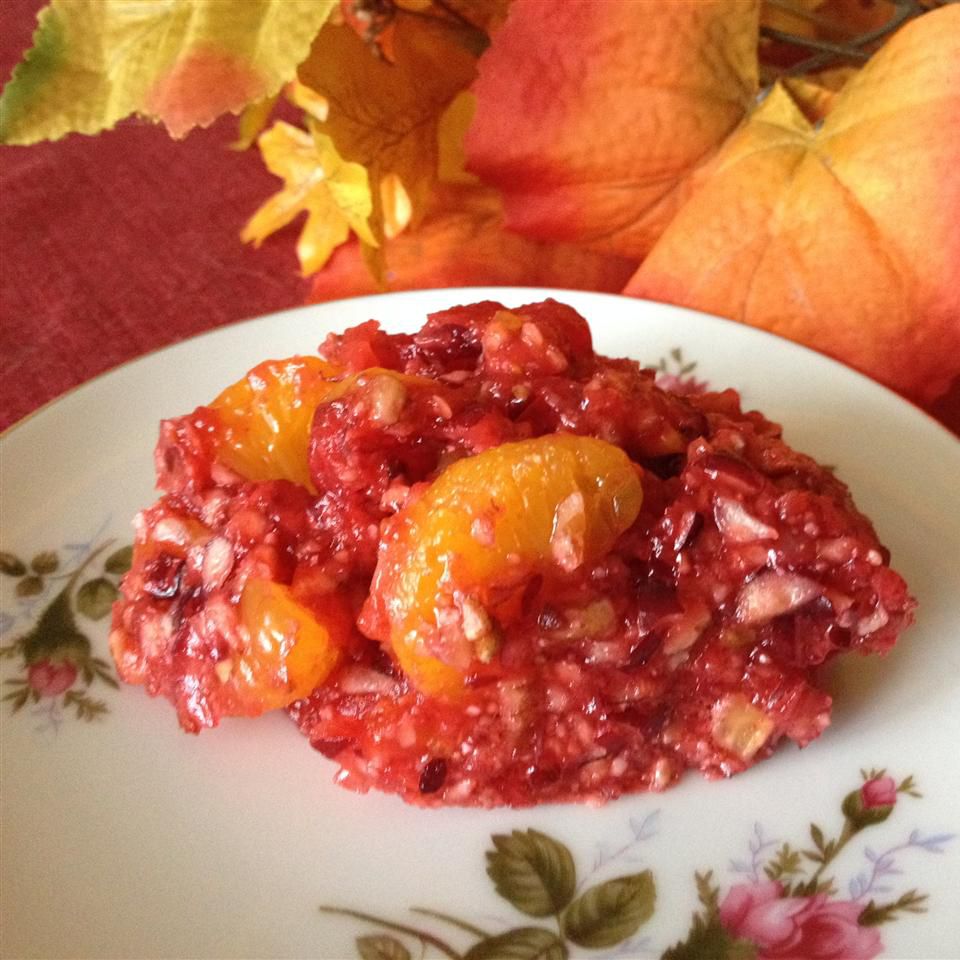 Cranberry Jell-O Salad with Mandarin Oranges Recipe