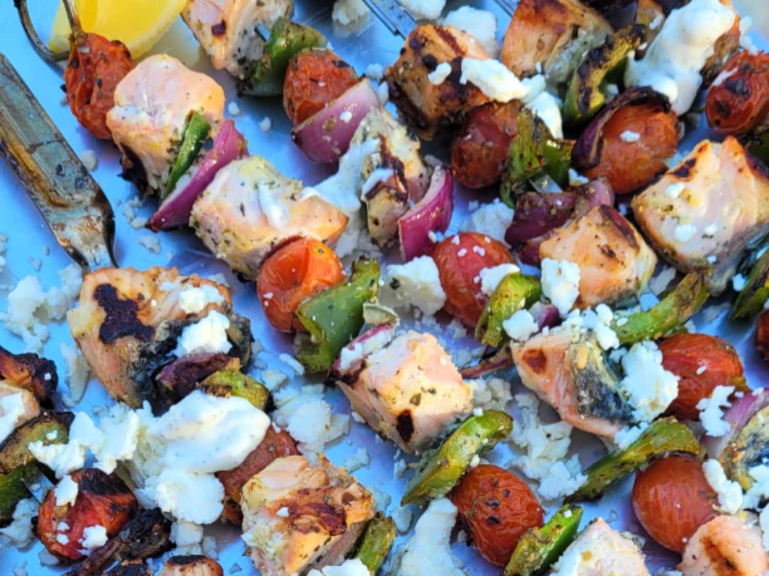 Mediterranean Grilled Salmon Kabobs Recipe