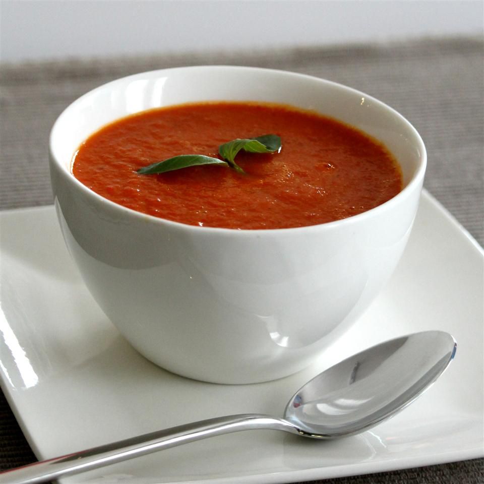 Rainbow Roasted Pepper Soup Recipe