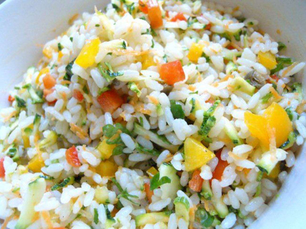 Mediterranean Rice Salad with Vegetables Recipe