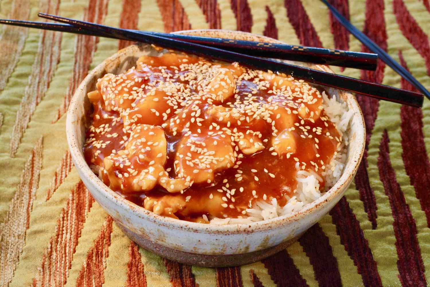 Healthier Pan-Fried Honey-Sesame Chicken Recipe