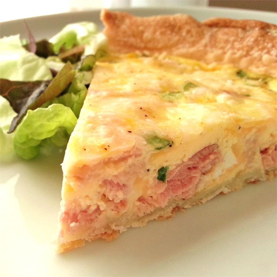 Becky's Healthier Ham and Cheese Quiche Recipe