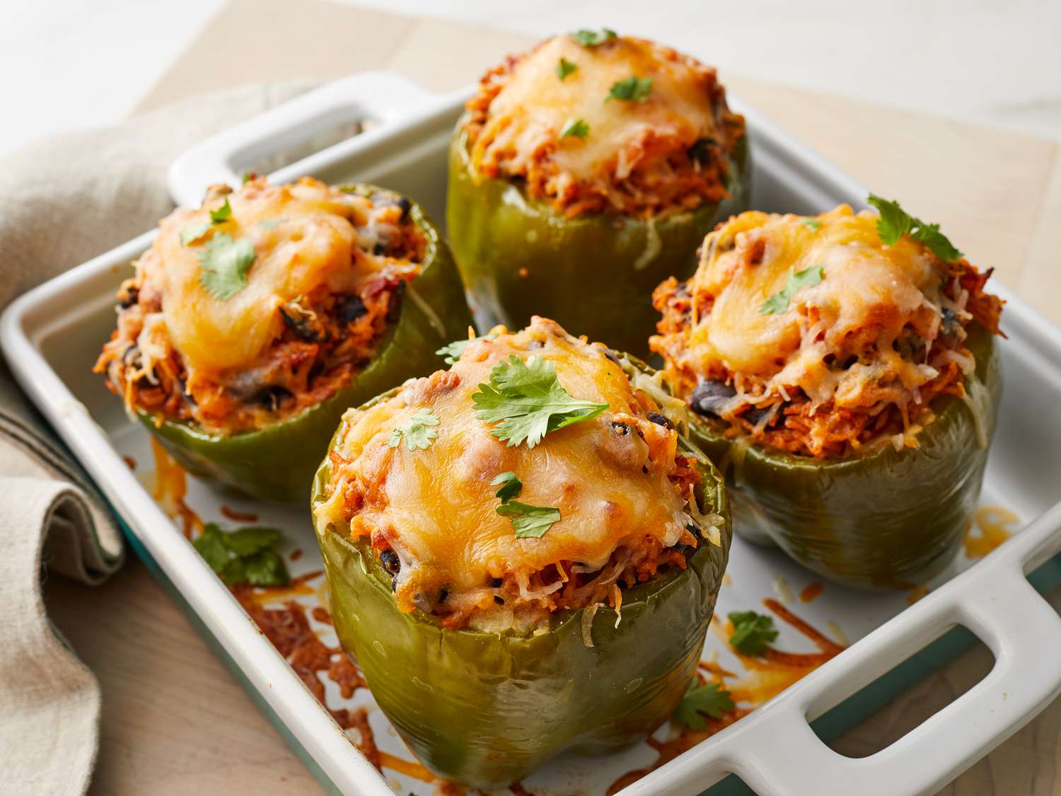 Vegetarian Mexican Inspired Stuffed Peppers Recipe