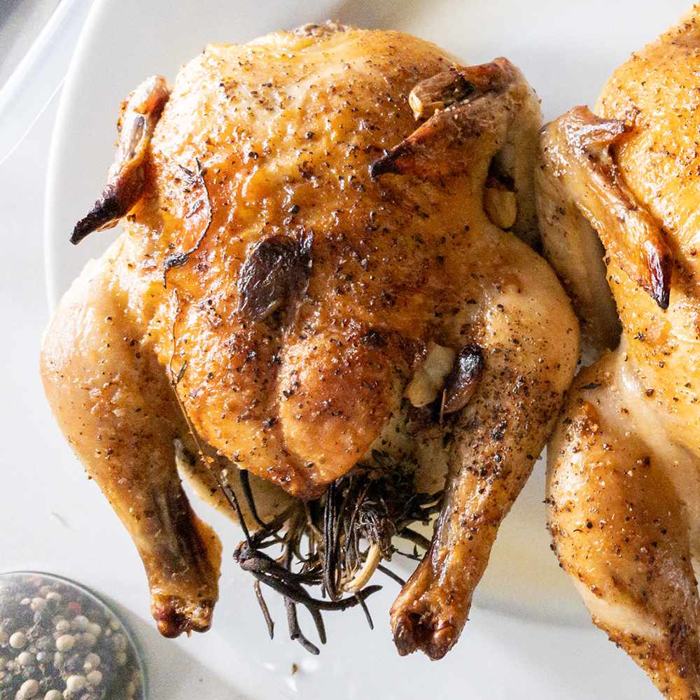 Cornish Game Hens with Garlic and Rosemary Recipe