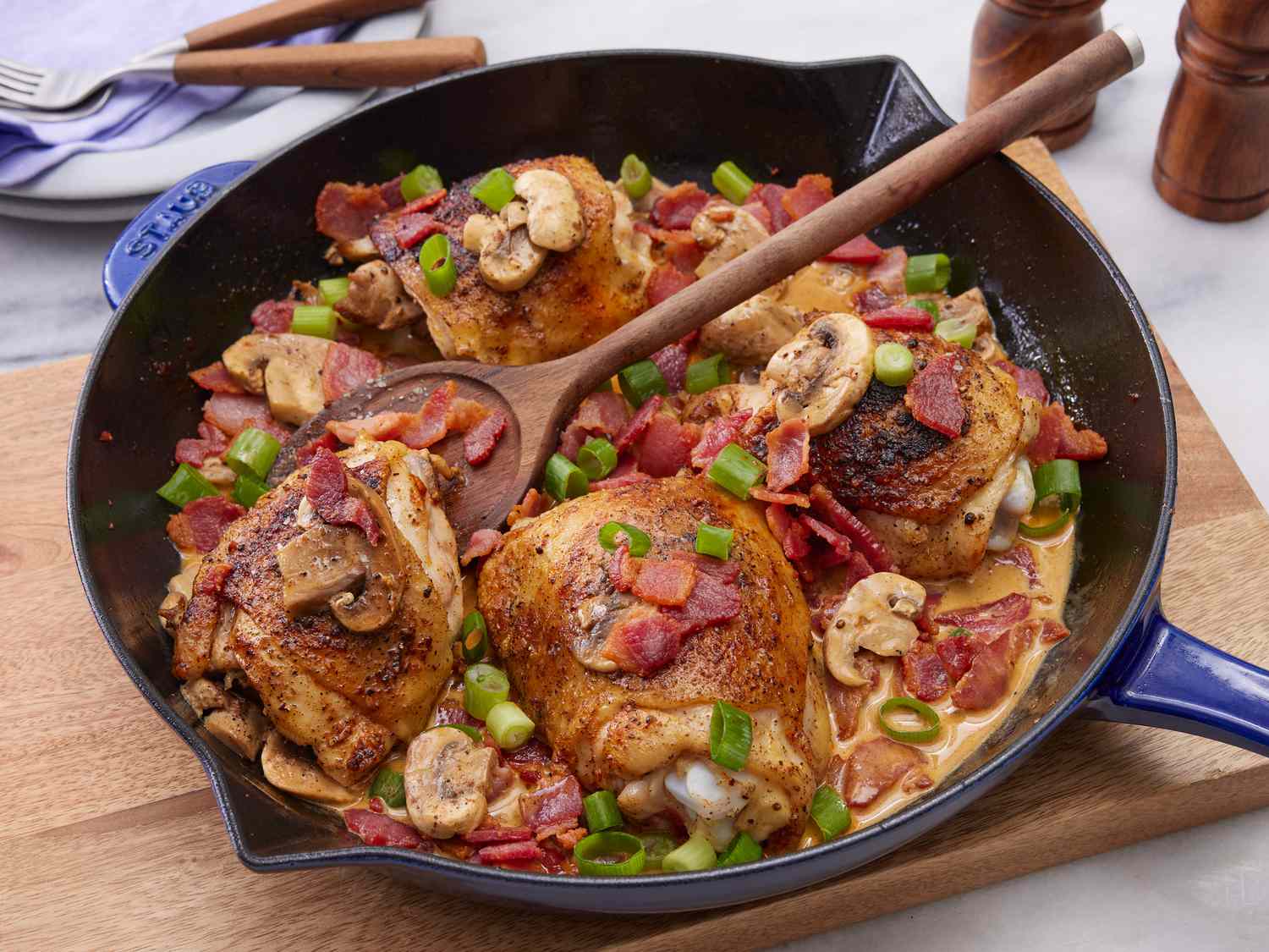 Keto Smothered Chicken Thighs Recipe