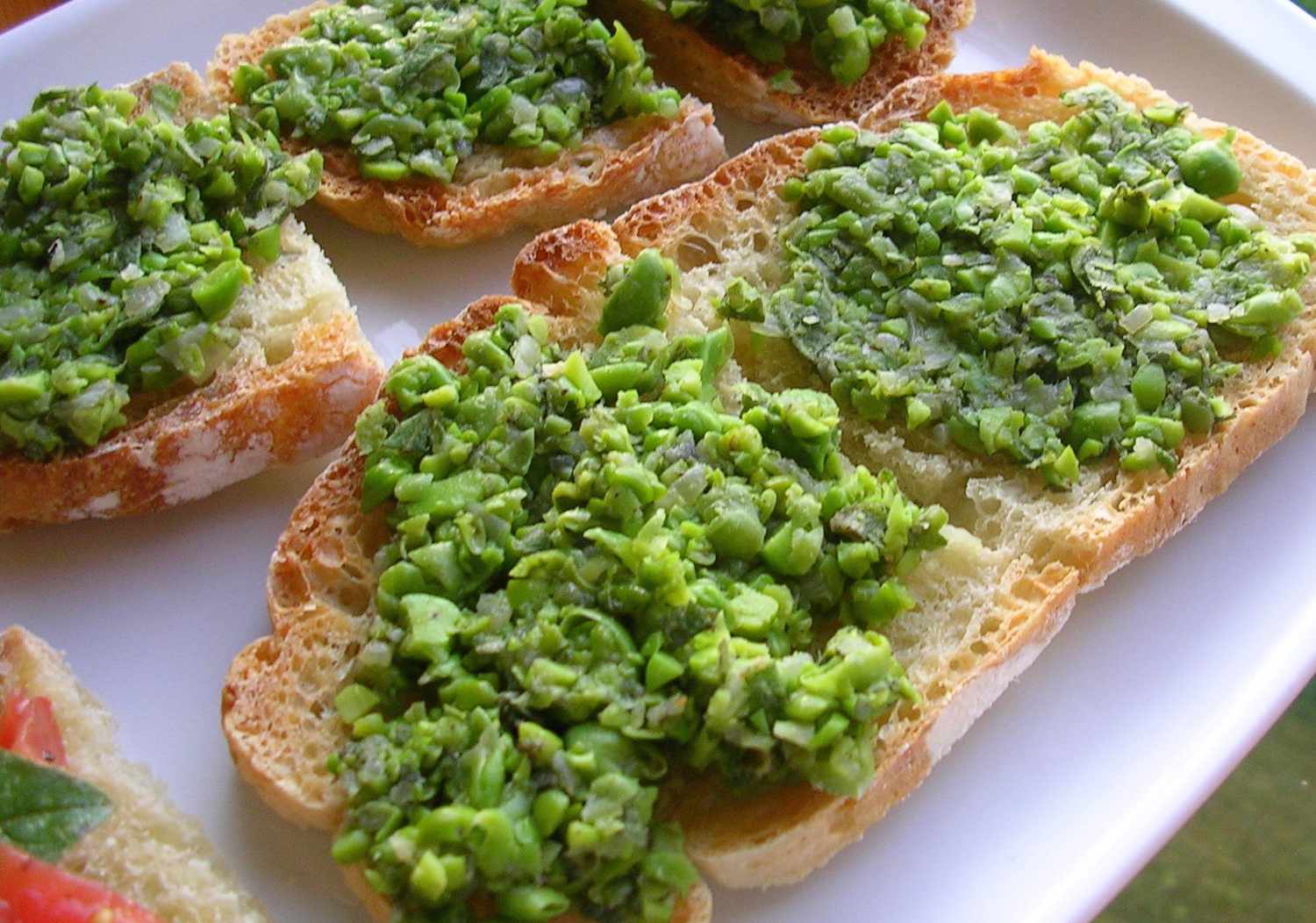 Bruschetta with Peas and Mint Recipe