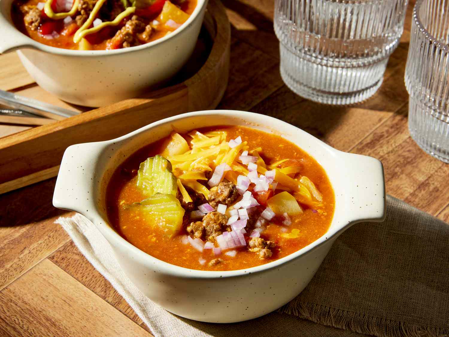 Slow Cooker Cheeseburger Soup Recipe