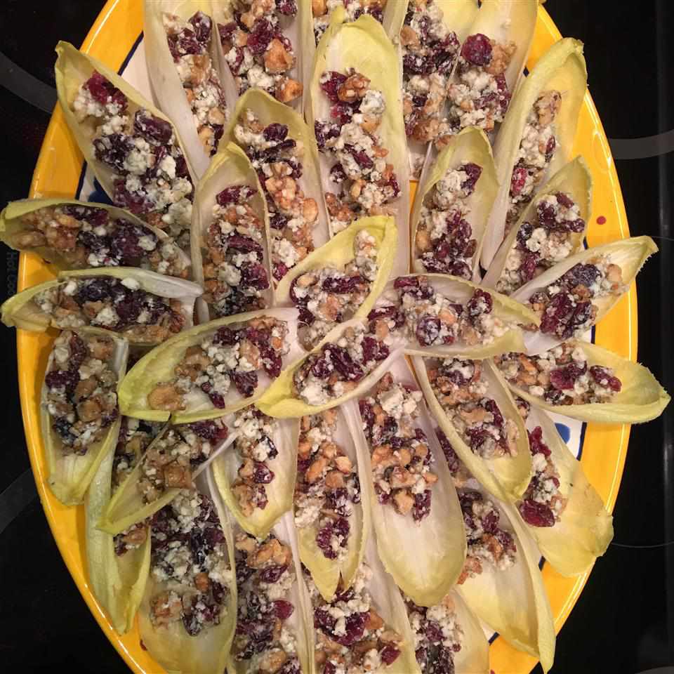 Easy Endive, Cranberry, Walnut Appetizers Recipe